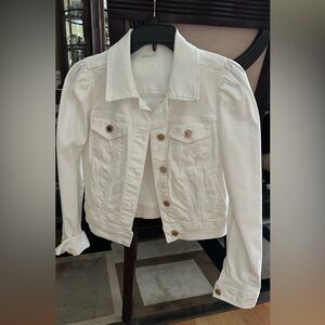 Lilly Pulitzer White Jean Jacket with Button Accents